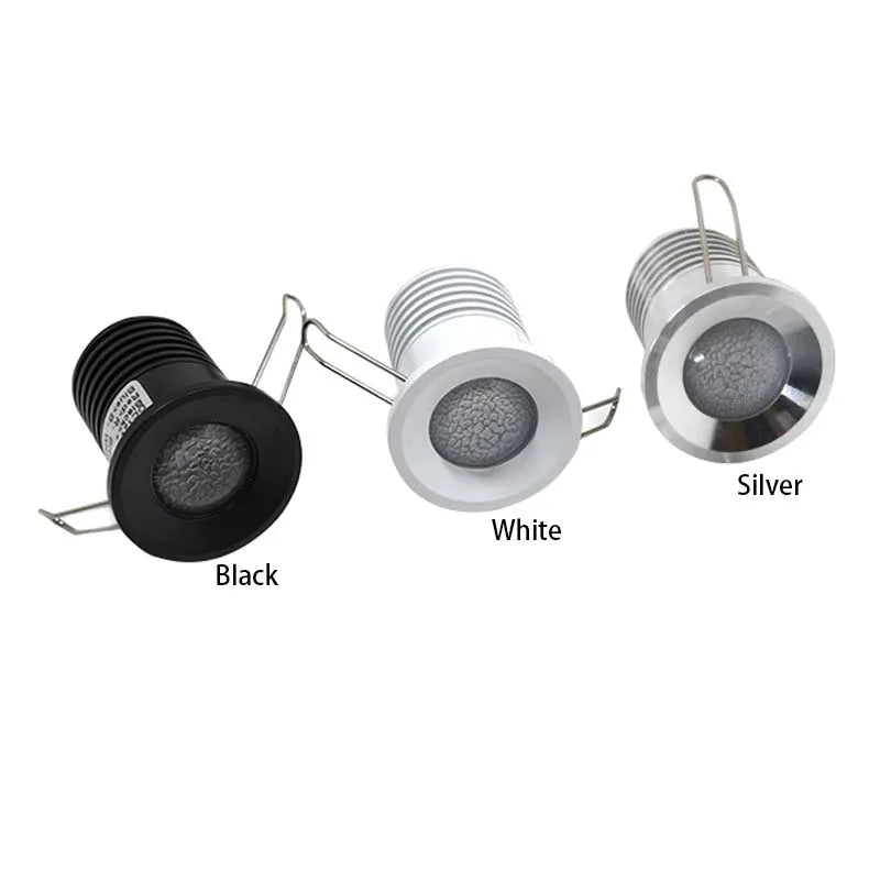 IP65 RGB RGBW Mini LED Recessed Spotlight 3W DC 12V 27mm Cutout Dimmable Remote Control 30 Degree Aluminum Nickel Ceiling Stair