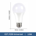 E14 E26 E27 LED Globe Bulb 3W-20W 100lm/W SMD2835 AC 110V 100-130V Warm Cool White 10-Pack