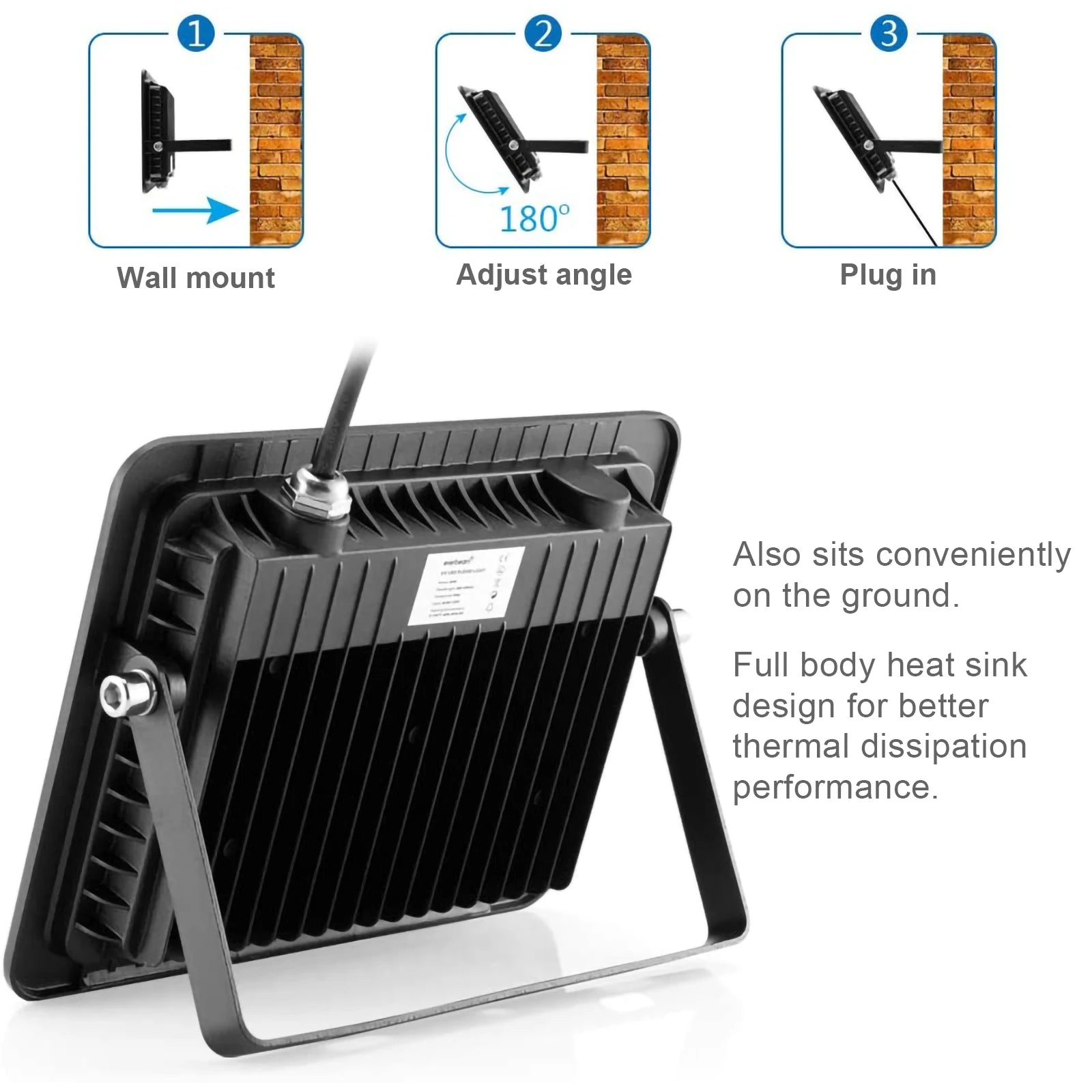 30W 50W UV LED Floodlight 365nm IP66 Waterproof 120° AC 85-265V Aluminum Party Garden