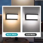 IP66 LED Outdoor Wall Light 16W 30W Radar Motion Sensor AC 85-265V Porch Garden Balcony