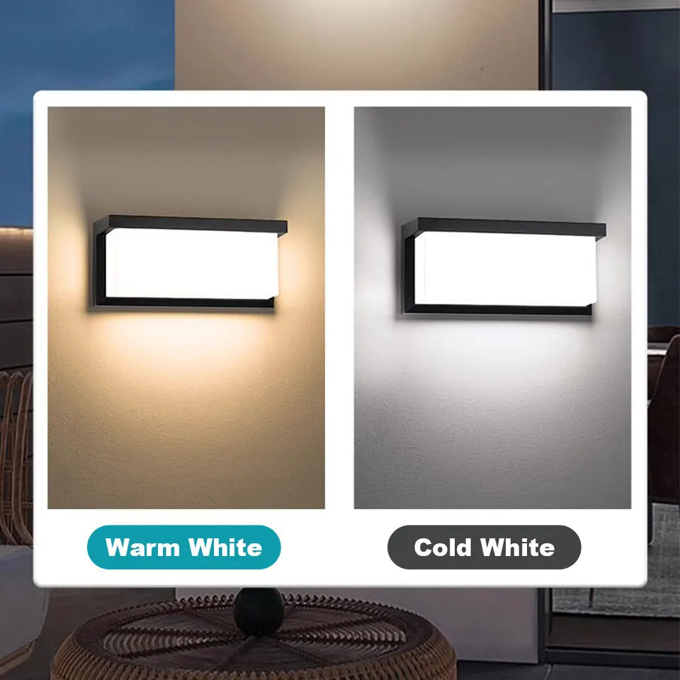 IP66 LED Outdoor Wall Light 16W 30W Radar Motion Sensor AC 85-265V Porch Garden Balcony