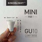 PAR11 GU10 Mini Reflector LED Spotlight 3W 250-300lm 38° CRI 92 AC 100-240V 6-Pack