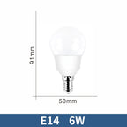 E14 E26 E27 LED Globe Bulb 3W-20W 100lm/W SMD2835 AC 110V 100-130V Warm Cool White 10-Pack