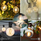 E12 G40 LED Globe Bulb 1W Warm White 2700K 360° IP44 AC 5V 24V 110V 220V 20-Pack String Light