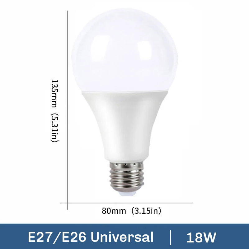 E14 E26 E27 LED Globe Bulb 3W-20W 100lm/W SMD2835 AC 110V 100-130V Warm Cool White 10-Pack