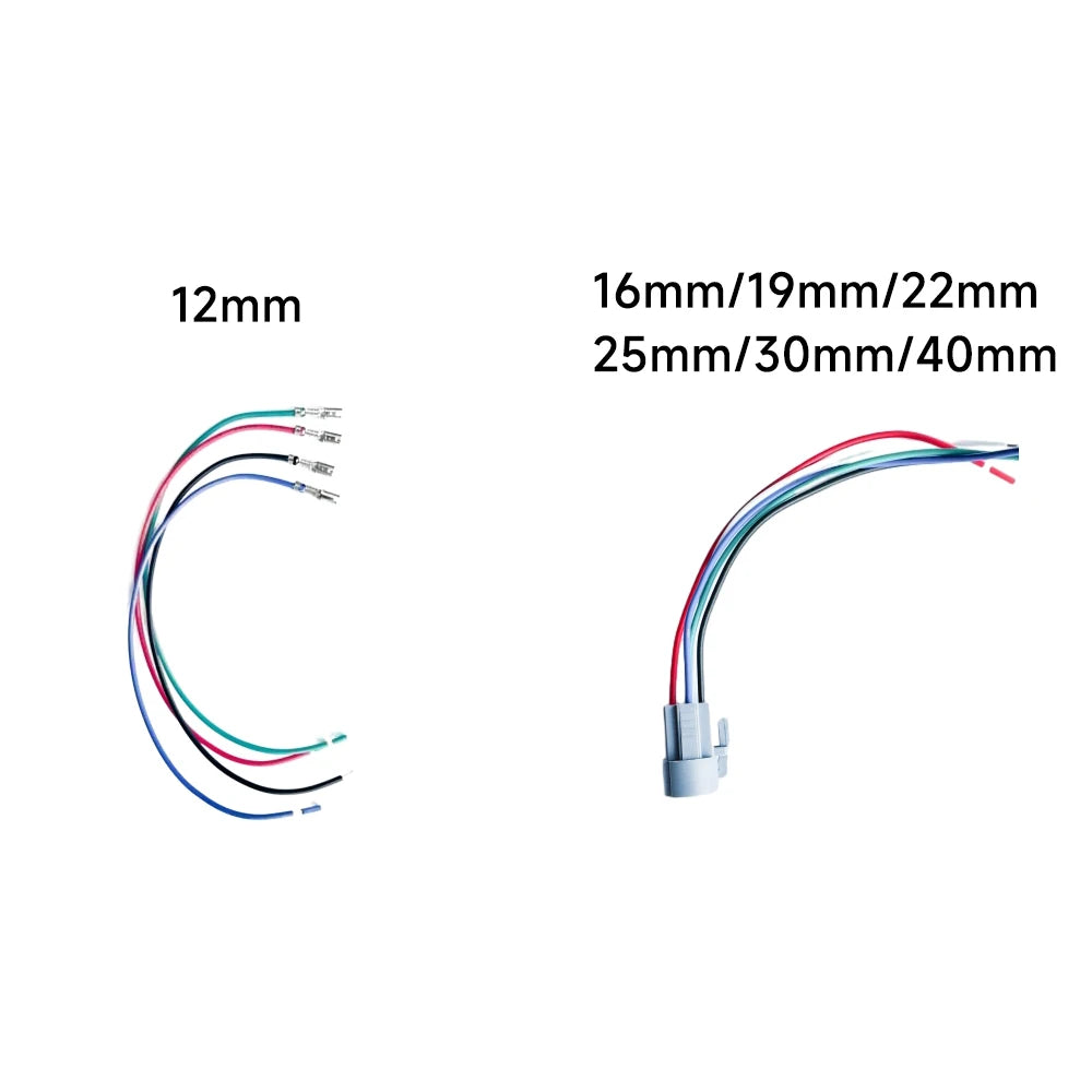 IP65 LED Metal Push Button Switch 12mm 16mm 19mm 22mm 1-3A Momentary Latching 3-220V 5 Colors