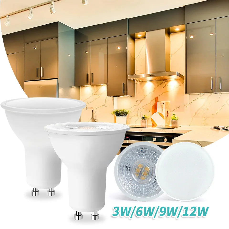GU10 LED Spotlight Bulb 3W 6W 9W 12W SMD2835 AC 175-265V Non-Dimmable 4-10 Pack