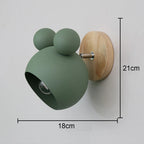 Nordic Wooden Wall Lamp E27 Iron Oak Wood PU Leather Adjustable Head 17 Specs 110-240V