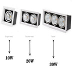 Dimmable COB LED Recessed Downlight 10W 20W 30W 24-Degree CRI 85+ 85-265V Commercial