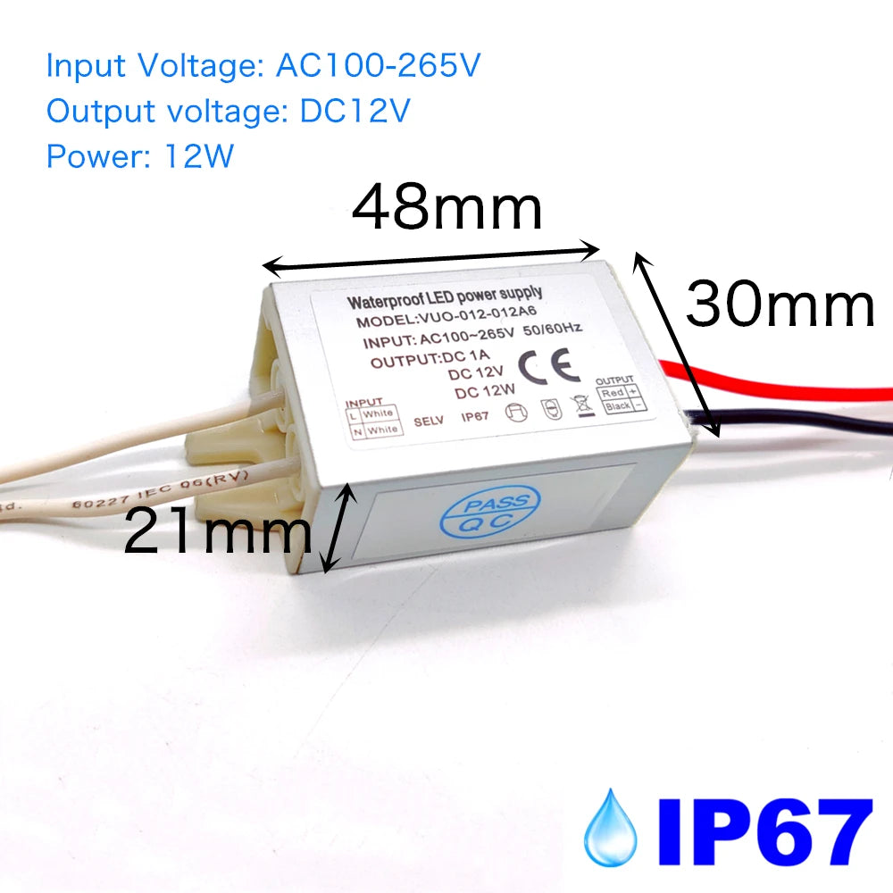 10PCS Mini Recessed LED Cabinet Downlight 12V IP65