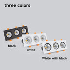 Triple-Head COB LED Downlight 3x7W 3x10W 3x12W 3x15W Dimmable 38° CRI 90+ 85-265V