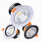 Dimmable COB LED Recessed Downlight 3W 5W 7W 9W 12W 15W 18W CRI 92+ 45-60° AC 86-265V