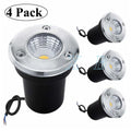 IP68 LED Underground Ground Light 3W 5W 10W 15W AC 85-265V or DC 12V 120 Degree 100 lm/W Aluminum Garden Path Landscape 4 Pack