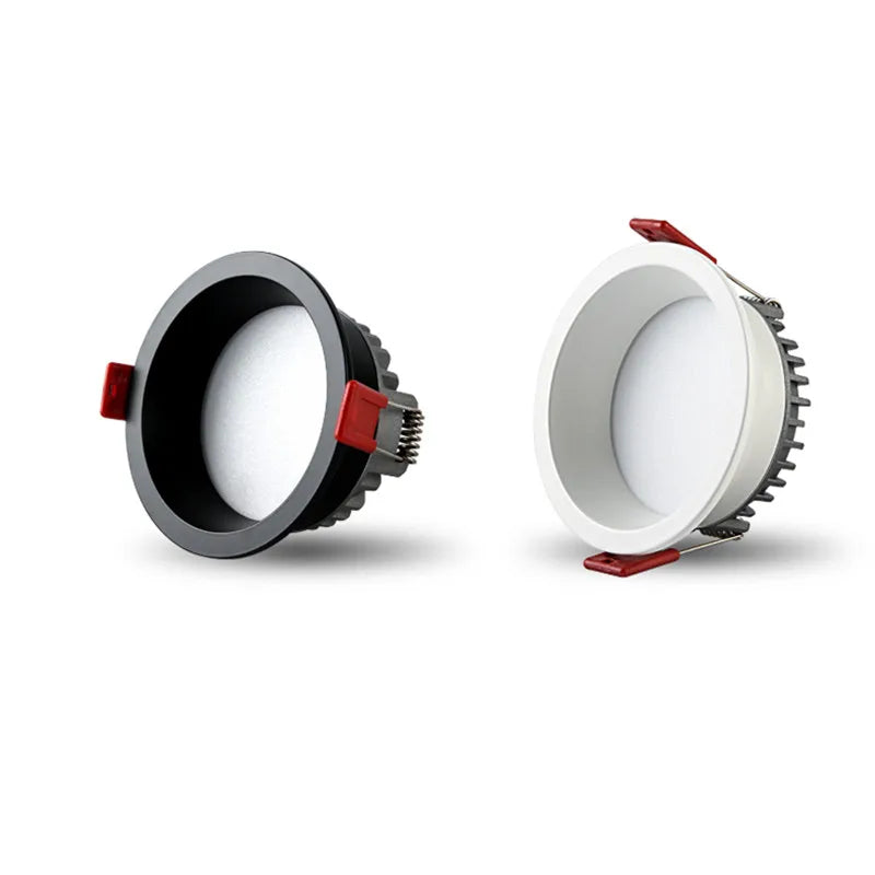 Dimmable Anti-Glare LED Recessed Downlight 7W 9W 12W 15W CRI 90+ 80-Degree 85-265V