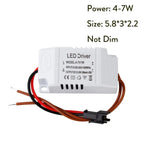 Constant Current LED Driver 300mA 1-3W 4-5W 4-7W 8-12W 18-24W AC 85-265V 90% Efficiency