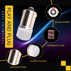 BA9S LED Bulb 0.18W 70lm DC 6V 6.3V SMD 5630 Cool White Plug and Play Flashlight Pinball Machine Toy Car Signal Lamp 50 Pack