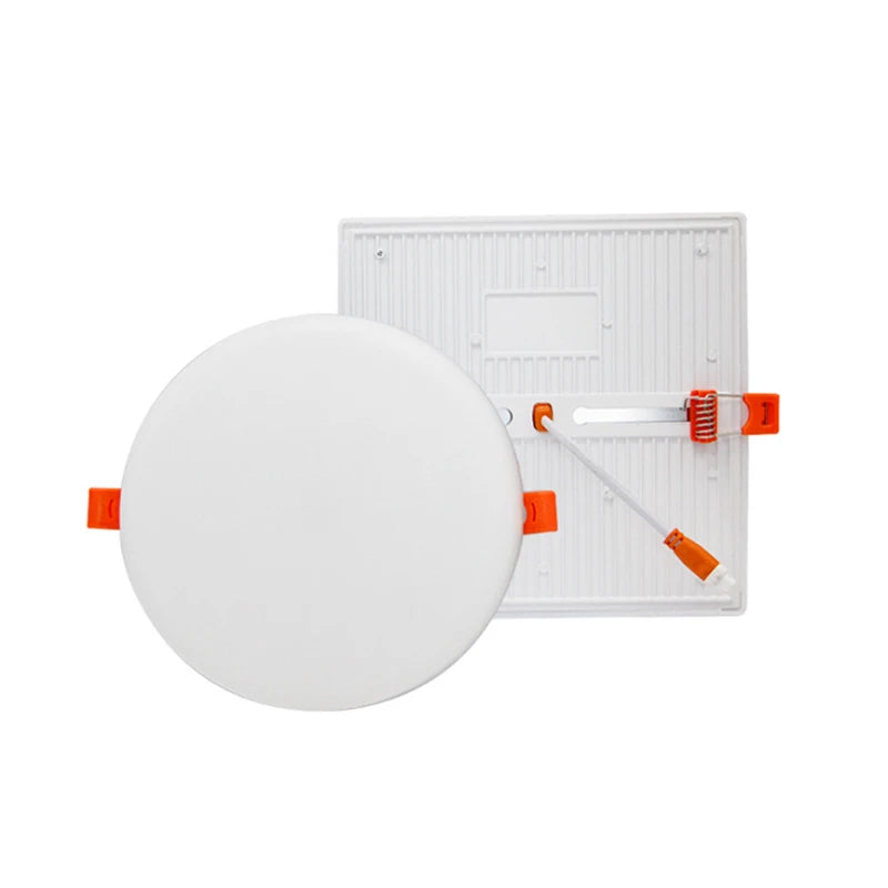 Ultra-Thin Round Square LED Panel Light 10W 18W 24W 36W 180° 80-100lm/W AC 86-265V