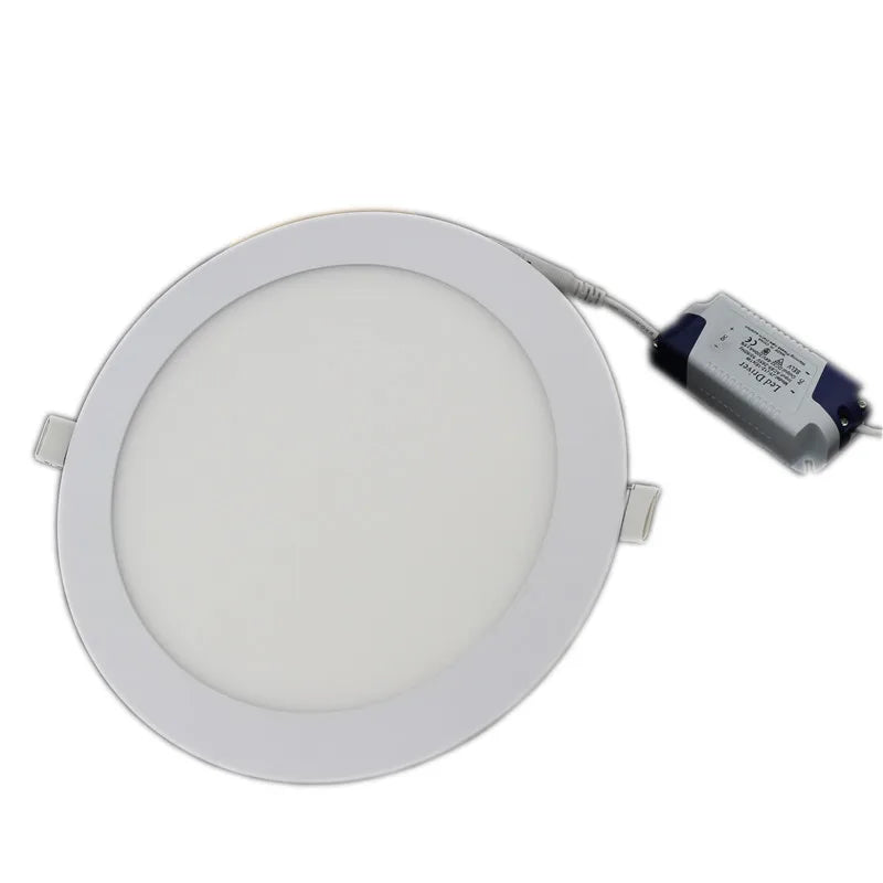 Ultra-Thin LED Recessed Panel Downlight 3W 6W 9W 12W 15W 18W SMD2835 Round AC 85-265V