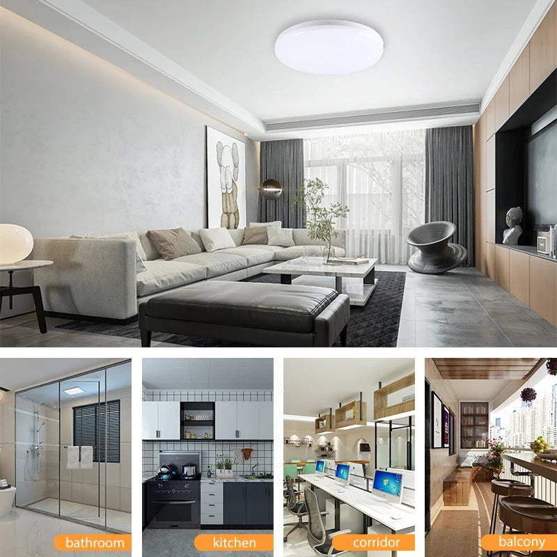 LED Surface Mounted Ceiling Light 9W 13W 18W 24W 36W SMD 2835 CRI 80 120 Degree AC 85-265V Round PC ABS Warm White Cool White Indoor