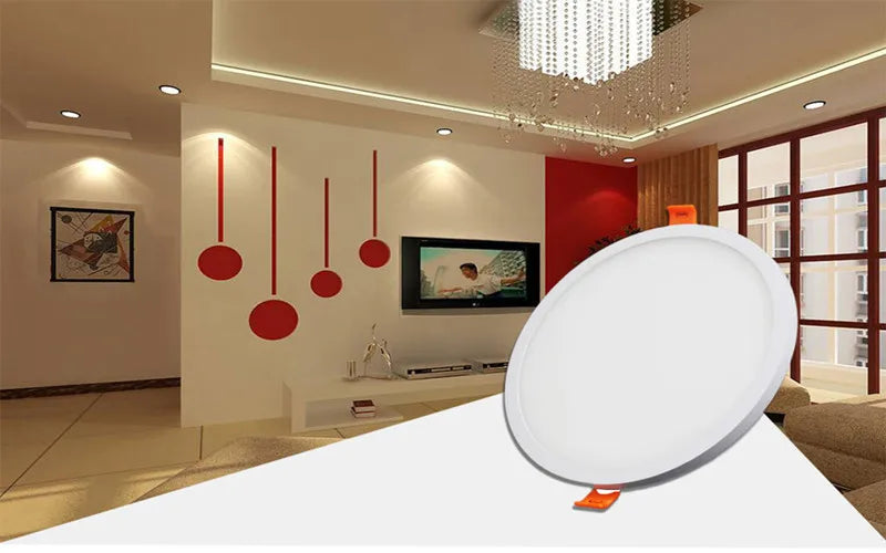 Ultra-Thin LED Recessed Panel Downlight 6W 8W 15W 20W Adjustable Cutout 85-265V Round