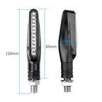 Motorcycle LED Turn Signal 335 SMD Flowing Water Effect Built-In Relay DC 12V M10 2-Pack
