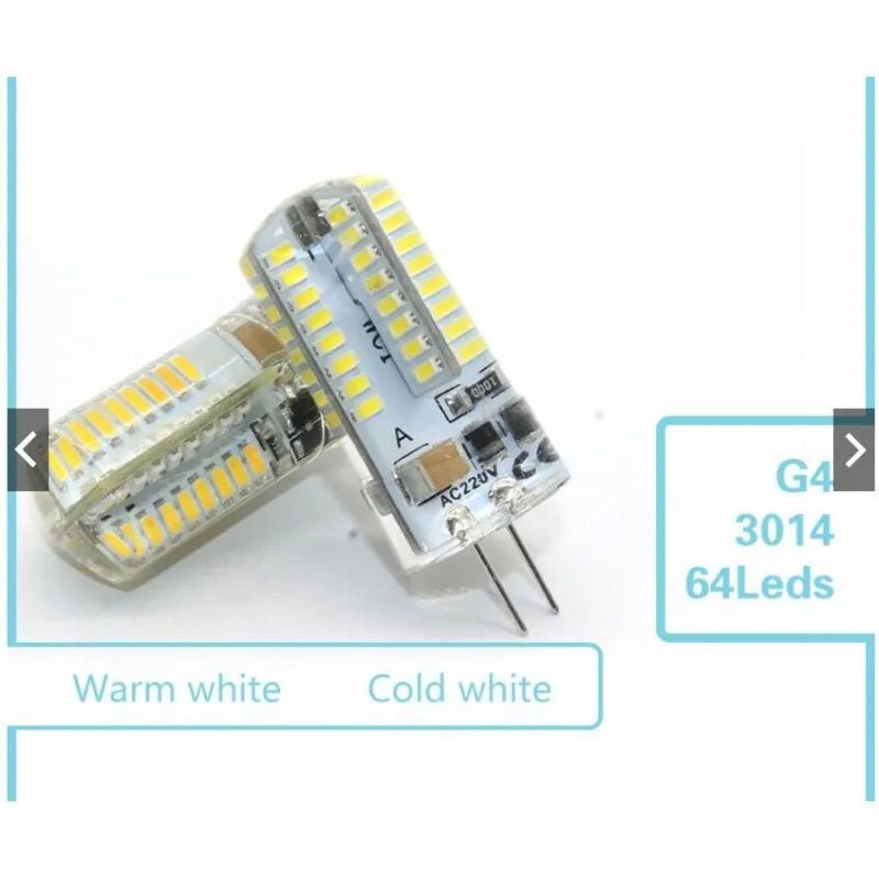 10-Pack G4 SMD3014 LED Corn Bulb 2W-15W 360° Warm Cool White DC 12V AC 12V or 220V