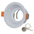 GU10 MR16 Recessed Downlight Mounting Frame Aluminum White Black Single Ring 75mm Cutout