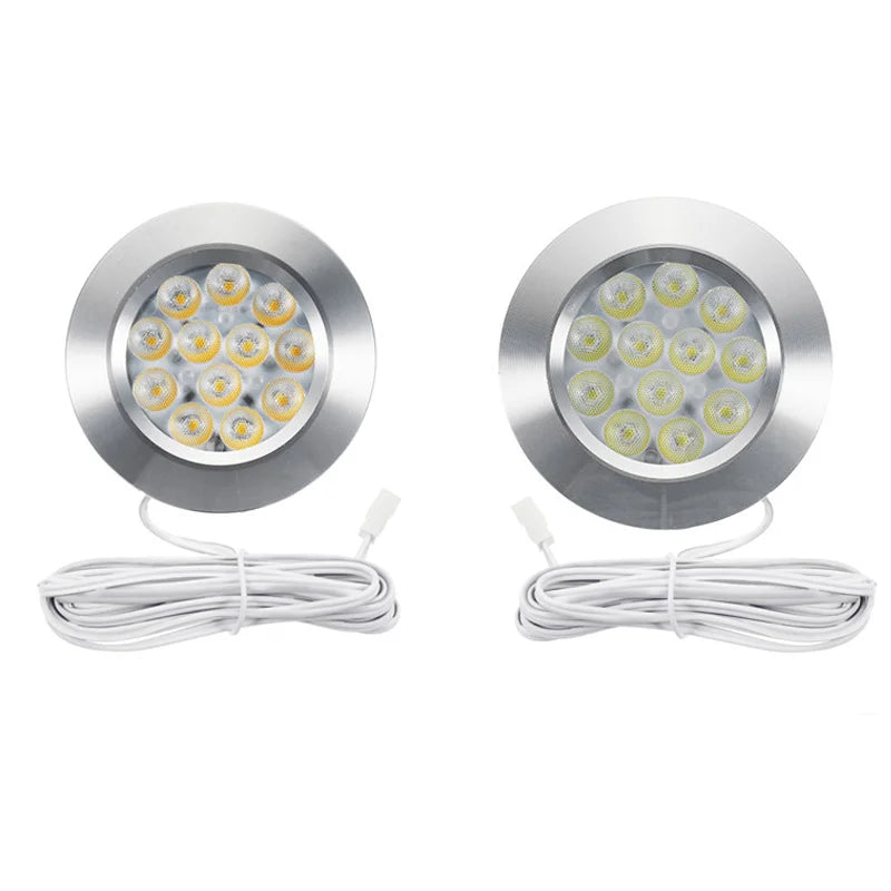 3W DC 12V LED Interior Spot Light 240lm IP44 30° Touch Dimmable 200cm Warm Cool White