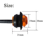 LED Side Marker Light 3-LED 1W 300lm DC 10-30V 12V 24V 5 Colors 10-Pack Truck Trailer