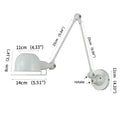 Loft Retro Wrought Iron LED Wall Lamp E14 Single Head Downlight Forged Adjustable AC 90-260V Bedroom Living Room Kitchen Black White