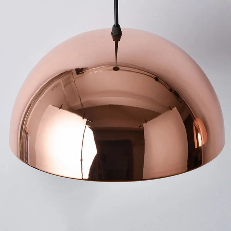 Nordic Rose Gold Globe Pendant Light Ceiling Fixture