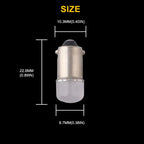BA9S LED Bulb 0.18W 70lm DC 6V 6.3V SMD 5630 Cool White Plug and Play Flashlight Pinball Machine Toy Car Signal Lamp 50 Pack