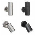 GU10 Stainless Steel Outdoor Wall Lamp 5W 10W Up Down IP55 Silver Black AC 85-265V 600lm