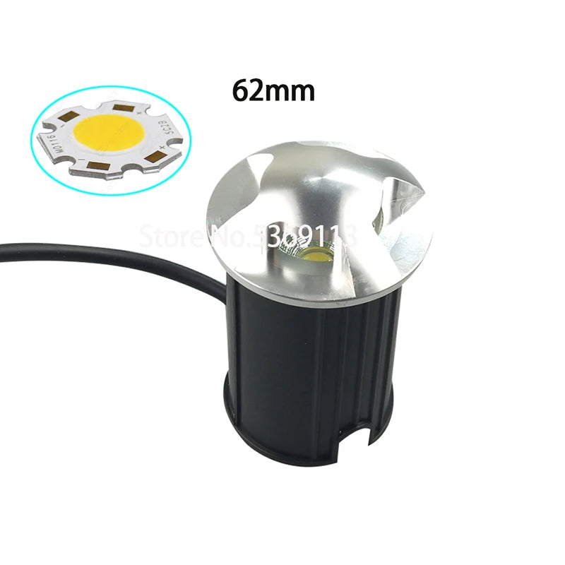 IP67 LED Underground Ground Light 1W 3W 5W AC 85-265V or DC 12V 1 2 3 or 4 Side Flat Aluminum Warm White Natural White Cool White Red Green Blue 4 Pack