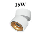Foldable 360° Rotatable Dimmable COB LED Surface Downlight 7W-16W Double-Head to 32W Black