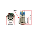 IP65 LED Metal Push Button Switch 12mm 16mm 19mm 22mm 3A Momentary Latching 5-220V 5 Colors