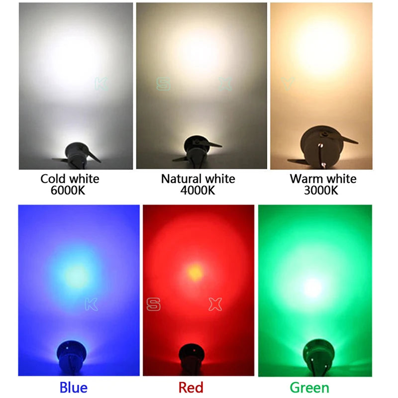 Mini LED Cabinet Spotlight 1W 3W DC 12V Warm White Natural White Cool White Red Green Blue Driver Included Surface or Recessed Mount Aluminum Black Silver