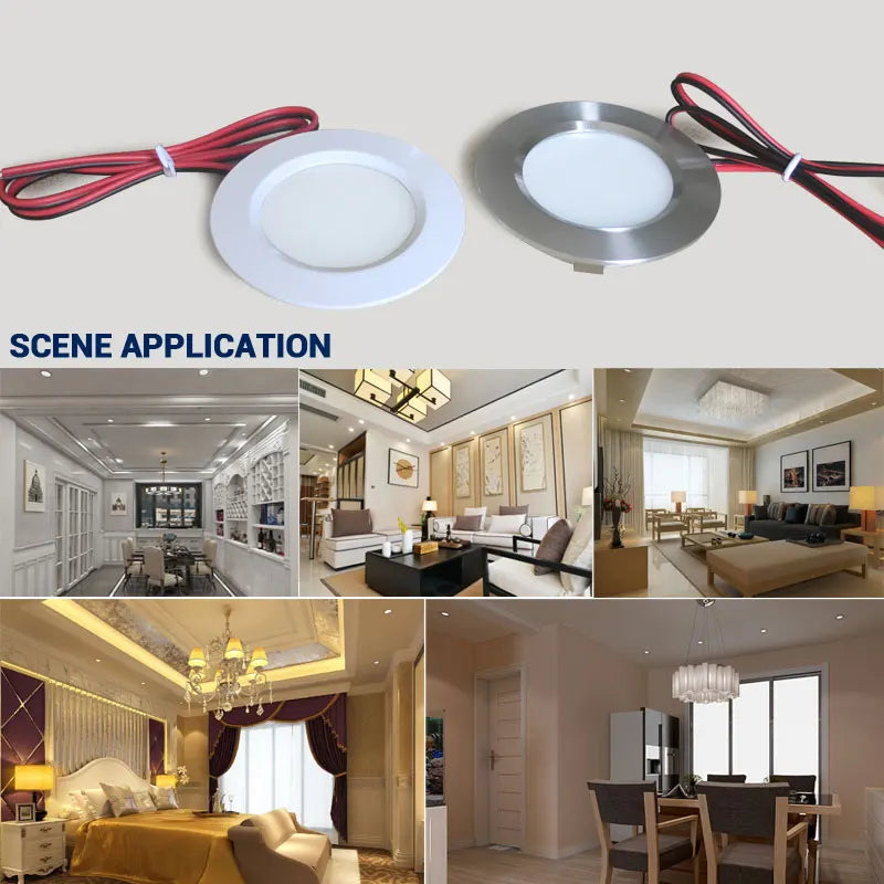 Mini Ultra-Thin DC12V LED Downlight 3W 5W 7W D68mm IP65 SMD2835 CRI80+ Warm Neutral Cool