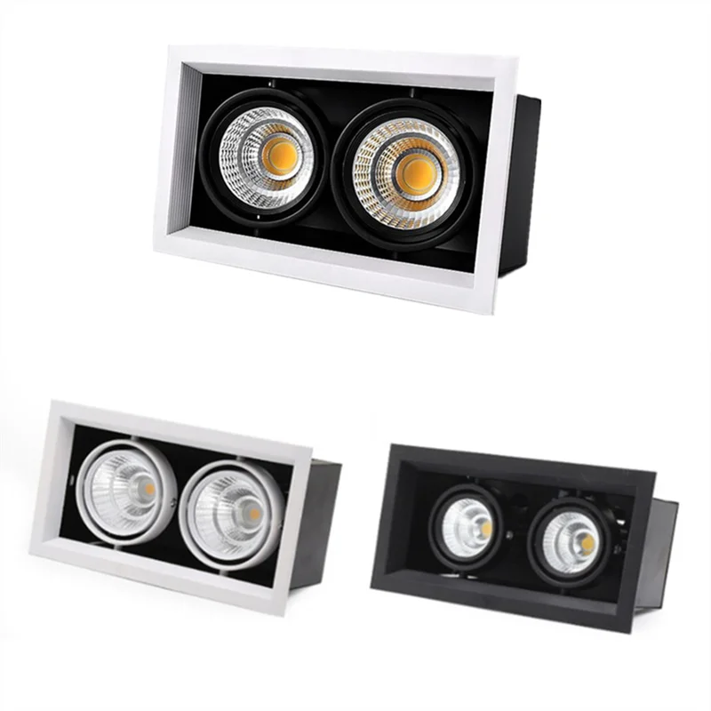 Dimmable COB LED Recessed Downlight 10W 20W 30W 24-Degree CRI 85+ 85-265V Commercial