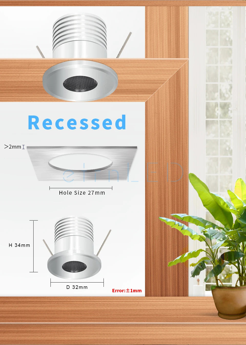 Waterproof RGB LED Mini Recessed Ceiling Light