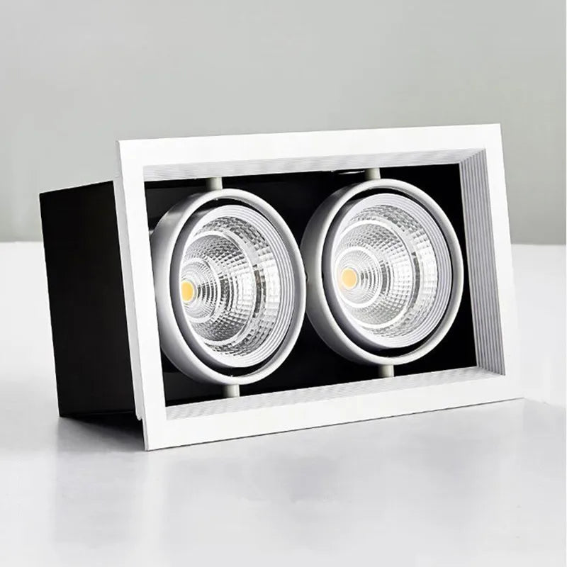 Dimmable COB LED Recessed Downlight 10W 20W 30W 24-Degree CRI 85+ 85-265V Commercial