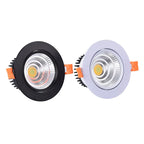 Dimmable COB LED Recessed Downlight 5W 7W 9W 12W 15W 18W Epistar 60-Degree CRI 85+ 85-265V