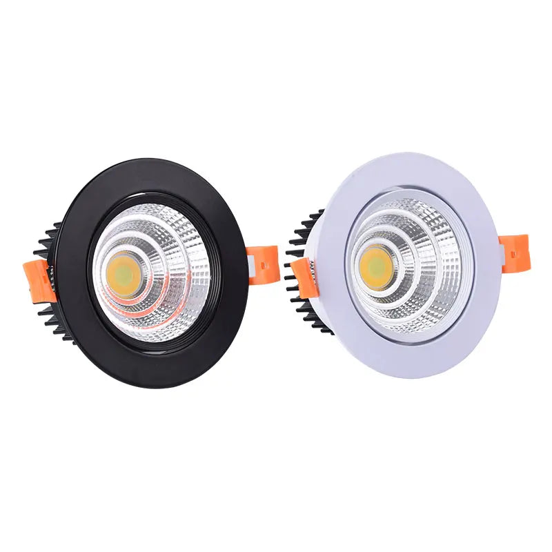 Dimmable COB LED Recessed Downlight 5W 7W 9W 12W 15W 18W Epistar 60-Degree CRI 85+ 85-265V
