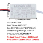 Isolated Constant Current LED Driver 280-300mA 1-3W to 25-36W AC 85-265V Aishi IC OVP