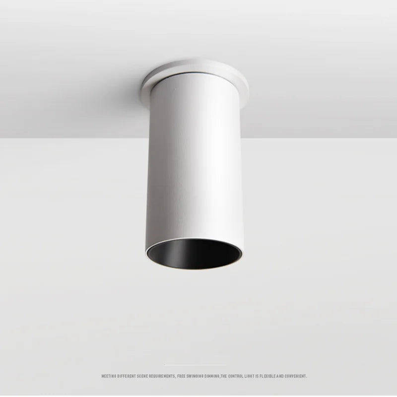 Dimmable Folding COB LED Recessed Downlight 7W 12W Frosted Aluminum PMMA Lens Knob Switch CRI 85 IP52 AC 85-265V Ceiling Spot