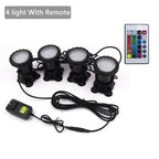 RGB LED Underwater Light 36 LEDs 4.8W IP68 7cm Suction Cup AC 100-240V Aquarium Pool Pond