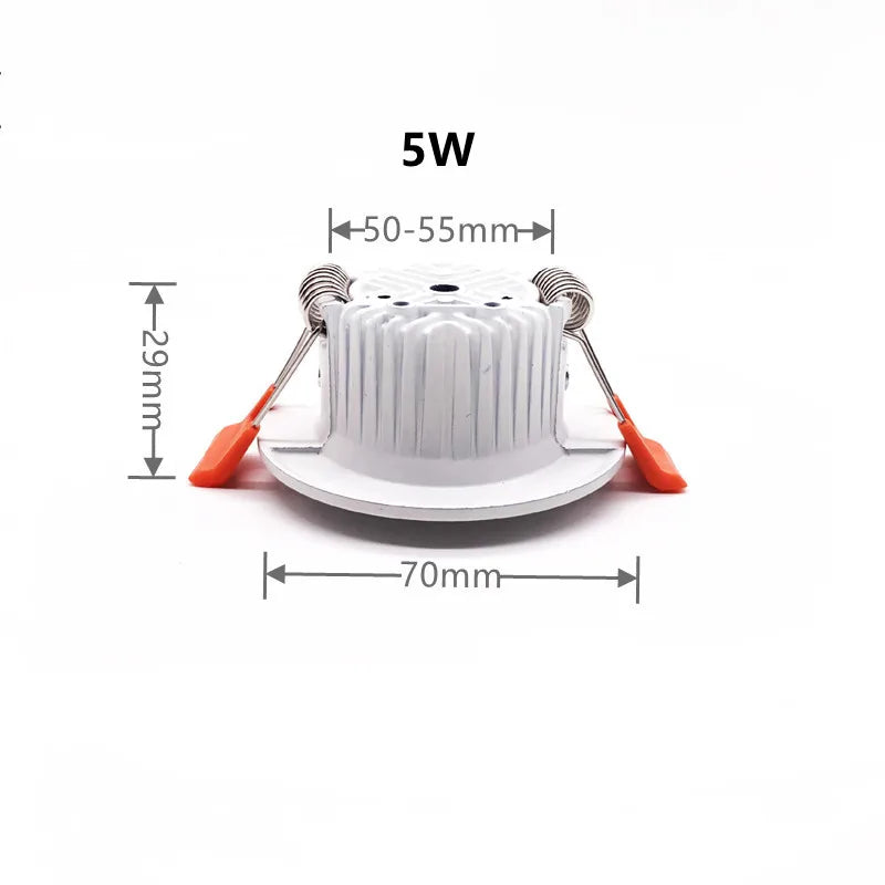 LED Recessed Ceiling Downlight 5W 9W 12W 15W 18W 24W 30W 36W 100lm/W AC110-240V