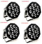 12x RGBWAUV 6-in-1 LED PAR Stage Light 18W DMX 6/10CH 45° AC 90-240V US Plug DJ Party