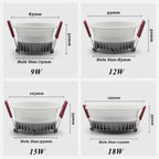 Dimmable Anti-Glare OSRAM LED Recessed Downlight 9W 12W 15W 18W 80-Degree CRI 90+ 85-265V
