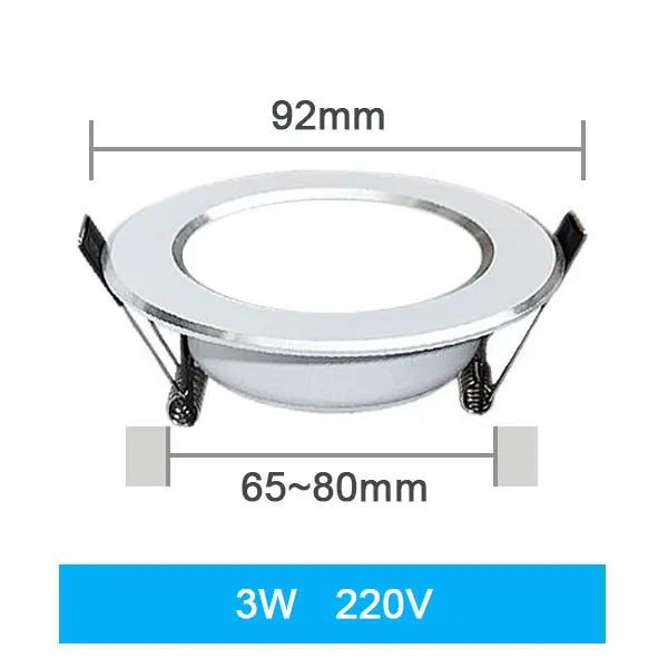 Recessed LED Ceiling Downlight 3W 5W 7W 9W 12W 15W 18W Round Epistar 110V 220V